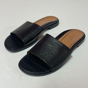 Vionic Demi Sandal Slide Black Leather Size 7